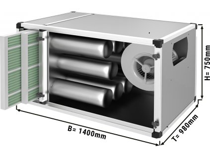 Systém čištění odpadního vzduchu - 7000 m³ (s předřazeným a aktivním uhlíkovým filtrem)