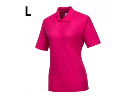Dámske polo tričko - ružové - veľkosť: L