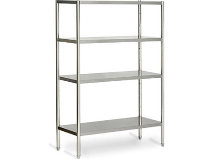 Nerezový regál ECO - 1,4 x 0,5 m - se 4 policemi (NASTAVITELNÉ)