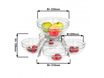 Jam etagerie / buffet stand - chrome - with 5 shelves