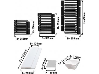 Etagerie/ Buffet Stand in Perspex - Black/ White