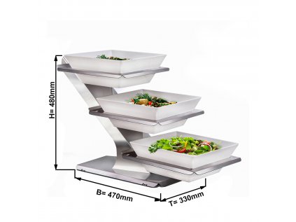 Etagère / Buffet stand - incl. 3 melamine bowls