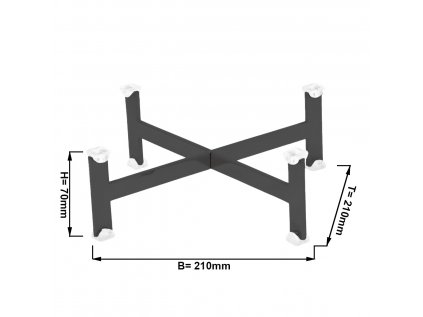 Buffet stand - Height: 70mm - Black - suitable for platters & plates from 210mm