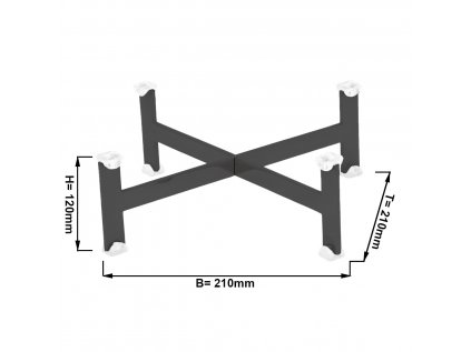Buffet stand - Height: 120mm - Black - suitable for platters & plates from 210mm