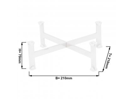 Buffet stand - Height: 70mm - White - suitable for platters & plates from 210mm