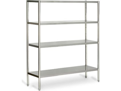 Nerezový regál ECO - 2,0 x 0,5 m - se 4 policemi (NASTAVITELNÉ