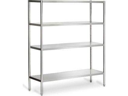 Nerezový regál PREMIUM - 2,0 x 0,5 m - so 4 policami (NASTAVITEĽNÉ)