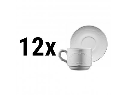 (12 kusov) CLASICO - šálka na kávu / čaj - 250 ccm - vr. tanierik