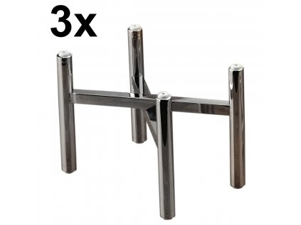 (3 pieces) Buffet stand - foldable - height: 70mm - chrome - suitable for platters and plates from 210mm