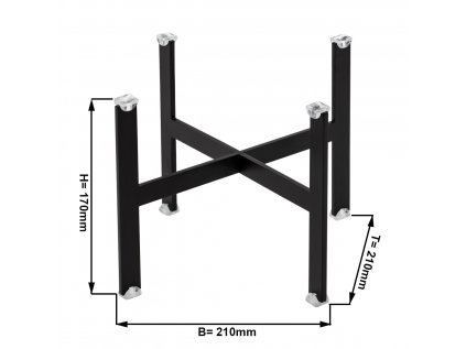 Buffet stand - Height: 170mm - Black - suitable for platters and plates from 210mm