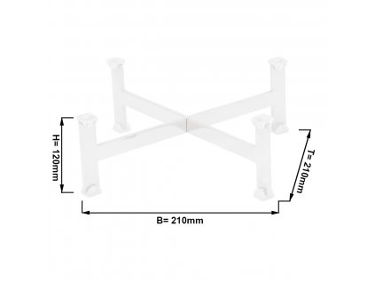 Buffet stand - Height: 120mm - White - suitable for platters & plates from 210mm