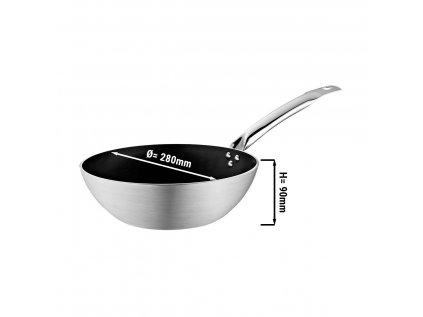 Hliníková pánev wok - Ø 28 cm
