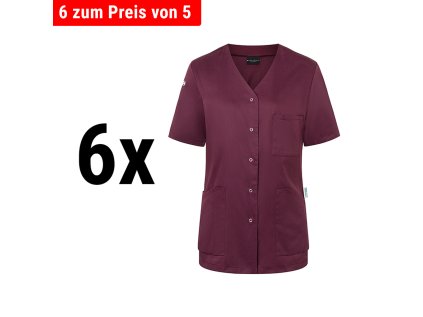 (6 kusů) Karlowsky - dámská tunika s krátkým rukávem Essential - fialová - velikost: 42