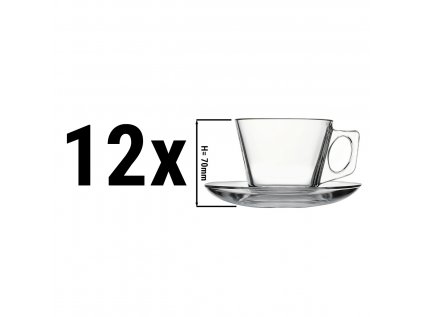 (24 kusov) šálka s tanierikom na kávu / čaj - IZMIR - 195 ml
