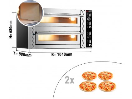 Pizza pec 4+4x 30 cm (plnošamotová)