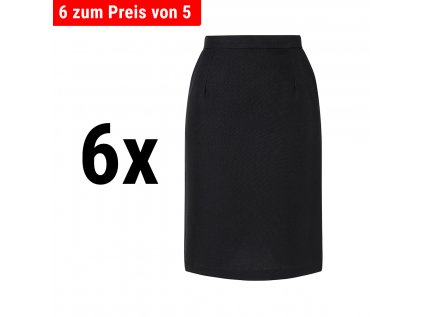 (6 kusov) Karlowsky - čašnícka sukňa basic - čierna - veľkosť: XS