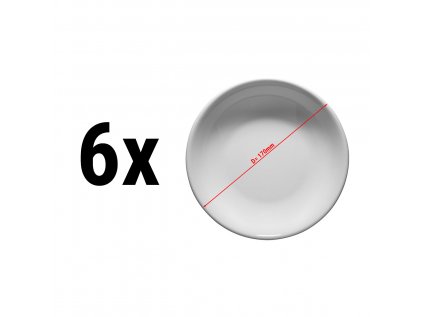 (6 kusů) ENTity - talíře ploché - Ø 17 cm