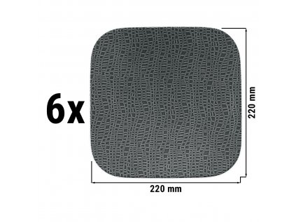 (6 pieces) SELTMANN WEIDEN | Coup plate - flat angular - 220x220mm - Anthracite
