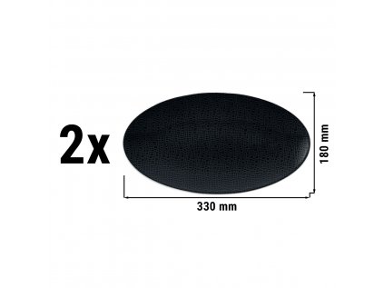 (2 kusy) SELTMANN WEIDEN | Deska na kupé - 330 x 180 mm - Černá