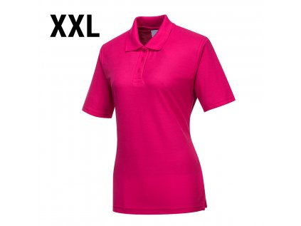 Dámske polo tričko - ružové - veľkosť: XXL