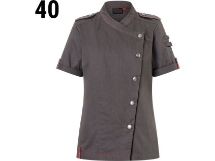 Dámska kuchárska bunda s krátkym rukávom v džínsovom štýle ROCK CHEF®-Stage2