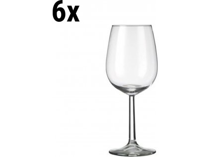 (6 kusov) Poháre na víno - BENÁTKY - 350 ml - Transparentné