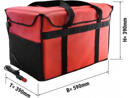 Gastronorm Pro - Doručovací taška 54x35x35 cm - Červená