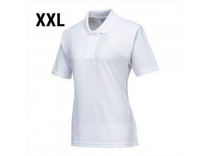 Dámské polo triko - bílé - velikost: XXL