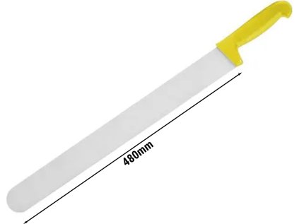 Kebab nôž so žltou plastovou rukoväťou - dĺžka: 50 cm