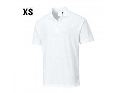 Pánské polo triko – bílé – Velikost: XS