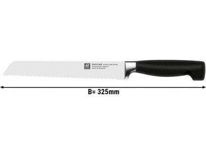 ZWILLING | VIER STERNE - nôž na chleba - vrúbkovaný - čepeľ 20cm