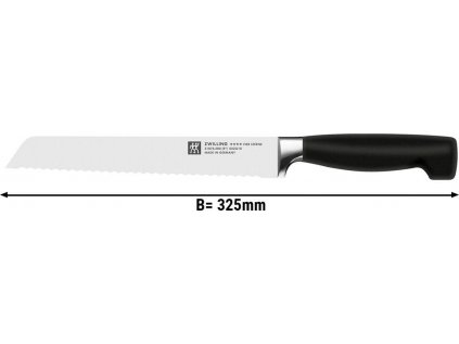 ZWILLING | VIER STERNE - nůž na chleba - vroubkovaný - čepel 20cm