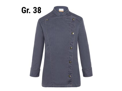 Karlowsky dámská kuchařská bunda jeans styl - vintage černá - Velikost: 38