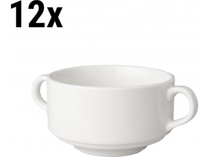 (12 pieces) BUDGETLINE - Soup cup Mammoet - 30 cl - White
