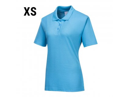 Dámske polo tričko - nebesky modré - Veľkosť: XS