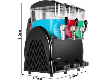 Stroj na výrobu ľadovej triešte - 3x 12 litrov - čierna