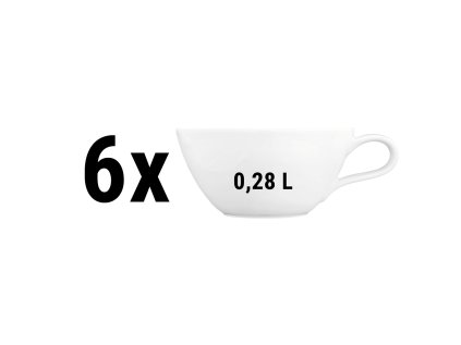 (6 kusů) Seltmann Weiden - Šálek na čaj - 0,28 litru