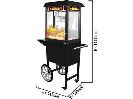 Stroj na popcorn vr. vozíka - 5 kg/h