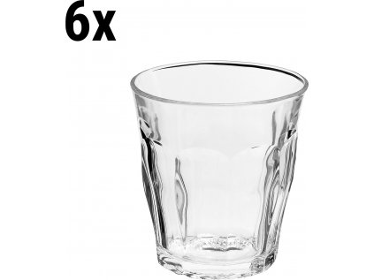 (6 kusov) PICARDIE - Duralex univerzálne nápojové sklo - 16 cl - transparentné