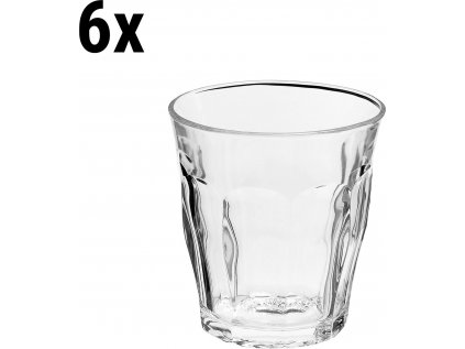 (6 kusov) PICARDIE - Duralex univerzálne nápojové sklo - 9 cl - transparentné
