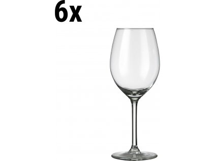 (6 kusov) Poháre na víno - BENÁTKY - 410 ml - Transparentné