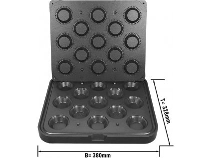 Plech pre stroj na tartaletky - tvar: okrúhly - horný Ø: 47 mm, spodný Ø: 29 mm / výška: 20 mm