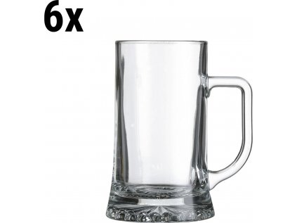 (6 kusov) Pivný džbánok - MNÍCHOV - 520 ml - Transparent