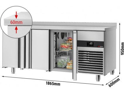 Chladiaci stôl/pult PREMIUM - 1860x600mm - 3dverový