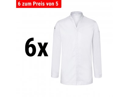(6 kusov) Karlowsky - kuchárska bunda DIAMOND CUT Couture - biela - veľkosť: 48