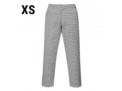 Unisex kuchárske nohavice - čierna / biela - Veľkosť: XS