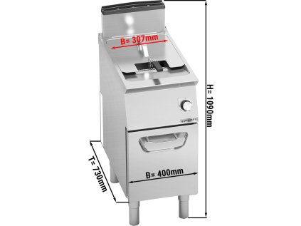 Plynová fritéza (14 kW) - 18 litrů