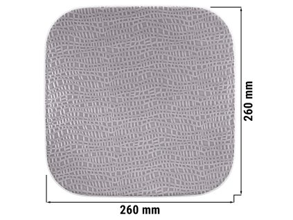 (6 pieces) SELTMANN WEIDEN | Coup plate - flat angular - 260x260mm - Grey