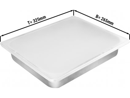 Silikonové víko pro 1/2 GN nádoby a nádoby na zmrzlinu (325 x 265 mm)