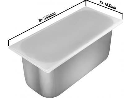 Silikonové víko na nádobu na zmrzlinu - 360 x 165 mm